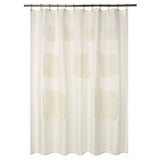 Garvee Waterproof Fabric Shower Curtain with 9 Mesh Storage Pockets - Superior Thick & Opaque - Rustproof Grommets, Machine Washable - Bathroom, Shower, or Bathtub, 72x72 inch, Beige (US)