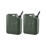 Garvee Metal Transfer Tank 20L Capacity 6L/Min Flow Corrosion-Resistant Steel No-Drip Locking Cap Grip Handle 2-Pack for Cars Motorcycle ATV UTV