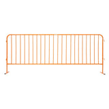 Garvee 102"L x 41"H Steel Crowd Control Barrier. Heavy Duty Metal Guardrail with Interlocking Design. Weather-Resistant Event Fence for Sporting Events. Construction. Traffic Control & Outdoor Security - Orange - Orange