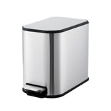 Garvee Trash Can, Garbage Can for Kitchen Dual Compartment Recycling Kitchen Step Trash Bin, Stainless Steel Trash and Recycle Bin Combo with Soft-Close Lid - 8L 34.1*18.6*29.4Cm Black (Note: Quantity Per Board Is 80, Allocation Is Based On Whole Boards)