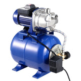 Garvee 1.6 HP Shallow Well Pump with Pressure Tank, 1320 GPH, Water Jet Irrigation Pump, Automatic Pressure Switch, Stainless Steel, for Home, Farm, Garden & Yard, Blue