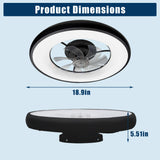 Garvee Acrylic Ring Fan Light - Circular Fan Light, Acrylic Fan Light, Ring Fan Light, Black - Black