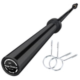 Garvee Heavy Duty 7FT Strength Training Bar – 45LB, 700LB Capacity, Fits 2" Plates, Knurled Steel Grip, Perfect for Bench Press, Squats, Hip Thrusts, Home Gym Powerlifting – Black - Black
