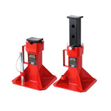 Garvee 22 Ton Jack Stands, Heavy-Duty Pin-Type Car Jack Stands with Lock, Wide Base Safety Design, Adjustable Height (13.8"-19.7") for Trucks, Trailers, and Equipment, Red - Red (No Wheels)