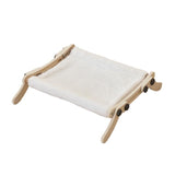 Garvee Cat Window Perch, Cat Radiator Bed Hammock, Holds Up to 18kg Wooden Seat Cats Bed, No-Screw Adjustable and Suction Cups, for Windowsill, Bedside, Radiator, Easy Assembly - White