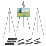 Garvee 3-Pack Black Easel Stand for Sign, 66" Adjustable Portable Metal Display Easel with Tripod Base, Collapsible Sign Stand for Wedding Sign, Painting Canvas, Quick-Setup