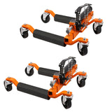 Garvee Hydraulic Car Wheel Dolly Set – 1500 lbs Capacity – Vehicle Positioning Jack – Heavy Duty for Trucks, RVs, Trailers – 2-Piece, Orange, Top-Mounted Cylinder - Orange