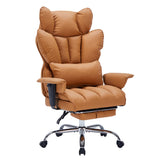 Garvee Big and Tall Computer Gaming Desk Chair, 400 LBS Capacity, Ergonomic High-Back Executive Office Chair with Footrest, Padded Adjustable Armrest, for Heavy People, Long Hours, Brown - Brown