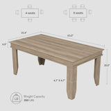 Garvee Farmhouse Dining Table for 4-6 – 63" Large Rectangular Wooden Kitchen Table – Heavy-Duty 81 lbs Sturdy Frame – Modern Dining Room, Easy Assembly, Non-Slip Legs – 1600 Pear Wood Color - Rustic Pear