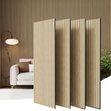 Garvee Wood Slat Acoustic Wall Panels 4-Pack - Echo Absorption & Noise Reduction - Easy DIY Install - 47.2 x 23.6 in Each, Covers 31 sq ft - Oak, 47.2*23.6 inches