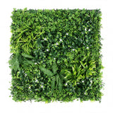 Garvee 6pcs 39.37"X39.37" PE Artificial Grass Wall Panel, 6-Plant Mixed Foliage, Easy DIY Installation with Zip Ties, Indoor Outdoor Privacy Screen for Home Garden Wedding Decoration
