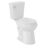 Garvee 21" Extra Height Toilet for Seniors, Powerful 1.28 GPF Siphonic Flush, Soft-Close Seat, Ceramic + Plastic, Two-Piece, 12" Rough-In, Ideal for Handicap & Pregnancy - 3489D Upgraded Rotary Flush, 21" Height, Single Side-Press Flush Handle, Round, With Cover Plate + Water Fittings