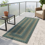 Garvee 2' x 6' Easy Jute Indoor Outdoor Runner Rug, Washable Non-Slip Braided-Print Low-Pile Rug for Hallway, Entryway, Kitchen & Covered Patio, Slate/Gray - Slate/Gray