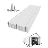 Garvee Galvanized Steel Roofing Panels, 16-Piece 27-Gauge Ribbed Sheets, 64.17 x 19.68-Inch White Replacement Kit for Metal Carports