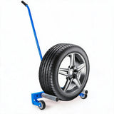 Garvee Heavy Duty Adjustable Tire Wheel Dolly – 330lbs Capacity, 23.5"-43.5" Width, 8in 360° Rollers – For Semi Truck, Large Vehicle, SUV, ATV, RV, Trailer – Material Handling – Blue - Blue