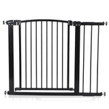 Garvee Pressure Mounted Pet & Baby Safety Gate – Adjustable 30-41 Inch, Auto-Close, Double Lock, Drill-Free Barrier for Doorways, Hallways & Stairs – Curved Design – Black - Black&Curved