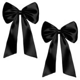 Garvee 40x24 Inch Large Satin Ribbon Bows for Coquette Room Aesthetic Wall Decor, Birthday Party Decorations, Hanging Bow in Pink/White/Black, Ballerina Girl Bedroom Decor (2 Pack, Internal Stability Layer)