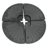 Garvee 4-Piece Fillable Patio Umbrella Base, 13L Each, 116.8 lb Water or 147.7 lb Sand Weighted HDPE Stand for Cantilever Umbrellas, Black