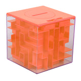 Garvee Challenging Money Maze Puzzle Box for Kids and Adults - 3D Brain Teaser Piggy Bank, Fun Gift Holder for Cash and Tokens, Distinctive Birthday and Holiday Present, Secure Storage Box - Orange Color - Orange
