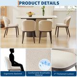 Garvee Dining Chairs, Modern Upholstered Kitchen Chairs with Ergonomic Back Support