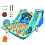 Garvee Double Inflatable Water Slide Bounce House for Kids – Superior Oxford Fabric Bouncy Castle – Indoor/Outdoor Jump House – Includes Blower – Ideal for Backyard Parties – Blue, US Standard - Mega Ball Pit