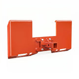 Garvee Skid Steer Quick Attach Mount Plate, 3/8" Grade 50 Steel Adapter with Removable 2" Receiver, 3000 lb, Orange