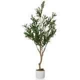 Garvee 3.9 ft Artificial Olive Tree, Potted Fake Olive Plant with Lifelike Leaves & 20 Fruits, Decorative Evergreen Faux Plant Trees for Home Indoor Outdoor Living Room Office