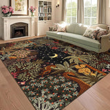 Garvee 6x9 Area Rug Jungle Brown Washable Rugs for Living Room Bedroom, Soft Low Pile Non Slip Accent Floor Mat Animal Print Tiger Throw Rug Indoor Carpet Dining Room Playroom - Brown