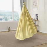 Garvee Sensory Swing for Kids Autism ADHD Therapy 360° Swivel Dual-Layer Nylon Calming Cuddle Hammock 300 lbs Indoor Outdoor - Yellow