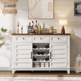 Garvee Farmhouse 53.5'' Buffet Cabinet with Storage, Wood Rustic Sideboard with 3 Drawer