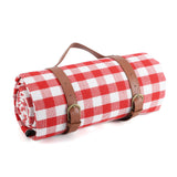Garvee Extra Large Picnic Blanket, 79" x 79" Waterproof Outdoor Blanket, Durable Polyester Picnic Mat for Beach, Camping, Parks, and Family Gatherings - Red & White Plaid - Red