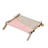 Garvee Cat Window Perch, Cat Radiator Bed Hammock, Holds Up to 18kg Wooden Seat Cats Bed, No-Screw Adjustable and Suction Cups, for Windowsill, Bedside, Radiator, Easy Assembly - Gray Pink