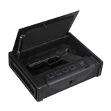 Garvee Gun Safe for 2 Pistols with Biometric & PIN Access, Steel Construction, LED Light & Silent Mode, Quick Access Lock Box for Bedside & Car