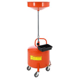Garvee 8 Gallon Portable Air-Operated Waste Oil Drainer - Heavy-Duty Steel with 15" Adjustable Funnel, Built-In Toolbox, and Casters for Garages, Orange - Orange