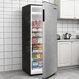 Garvee Upright Freezer 7 Cu. Ft. Freestanding Vertical Single Door Deep Freezer - Adjustable Shelves - Metal Construction - For Home/Garage/Basement/Apartment