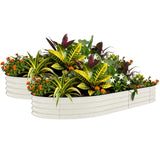 Garvee 2 Pack 10' X 4' X 1.5' Rust-Resistant Galvanized Steel Raised Garden Beds – Large Planter Boxes, Durable, Ergonomic, Easy Assembly, for Vegetables, Flowers & Herbs – Beige, Upgraded with Anti-Cut Strips - Beige