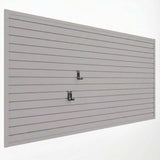 Garvee Slat Wall Paneling, 4'X8' Storage Systems Garage Tool Organizer Wall Mount, Heavy Duty PVC Slat Wall Panels, Easy DIY Install for Garage, Tool, Retail - Grey