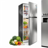 Garvee 10.4 Cu Ft Frost-Free Top Freezer Refrigerator, 2-Door Apartment-Size Fridge w/ Freezer - Adjustable Shelves, LED Light, Electronic Temp Control, Reversible Door, Quiet Compressor