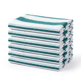Garvee 6-Pack High-quality Striped Cotton Kitchen Towels - 17.7"x26.8" Absorbent Quick-Dry Blue & White Dish Cloths - Reusable Commercial Grade Linens for Home & Restaurant Cleaning