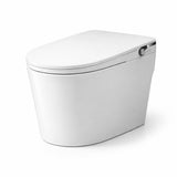 Garvee Smart Toilet with Bidet & Auto Flush - Elongated Comfort Height Bowl, Foot Sensor Operation, Warm Water/Air Dry, Night Light, Heated Seat - Modern Bathroom Elongated Toilet with Digital Display