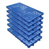 Garvee HDPE Plastic Pallets - 23.6"x11.8"x1.18" - Lightweight, Waterproof, Dampness-Proof, Ventilated Grid Floor Pallets - Ideal for Basement, Garage, Kitchen, Outdoor Storage - Set of 12, Blue