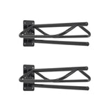 Garvee 2-Pack Heavy Duty Wall Mounted Saddle Rack – Heavy Duty Carbon Steel Tack Organizer Stand with Blanket Bar for English & Western Saddles, Pads, and Blankets (Black)