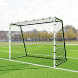 Garvee 3-in-1 Soccer Rebounder Net 7x5 FT - Ultra-Responsive Goal & Trainer, Durable Steel Frame, High/Low Passing, Ball Control for Solo & Team Training, Indoor Outdoor - White & Black