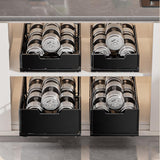 Garvee Heavy Duty Pull Out Cabinet Organizer – Expandable Metal Storage Basket with Smooth Sliding Rails – Under basin, Pantry, Bathroom, Kitchen Cabinet Shelf – Carbon Steel, Black, Heightened 25cm Basket (Black heightened 25cm basket)
