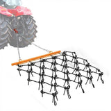 Garvee Heavy Duty 4 ft x 5.6 ft Chain Drag Harrow 3/8" Tines Compatible with Tractors ATV UTV Lawn Tractor Attachments for Leveling, Grading, Breaking Up Soil, Garden Towing, Field, Yard, Farm
