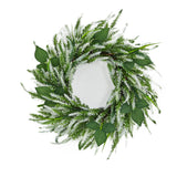 Garvee 20 Inch Lavender Wreath for Front Door, Artificial Greenery Wreath for Outdoor Porch & Window Decor, All Season Farmhouse Wall Hanging for Spring Summer Fall Holiday Home Decor