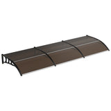 Garvee 40" X 120" Heavy-Duty Outdoor Door Awning Canopy - Polycarbonate Cover, UV/Rain/Snow/Sun Protection, Plastic Steel Brackets, Brown Shelter - Brown