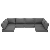 Garvee Patio Sofa Cushion Set for Outdoor Sectionals, 14-Piece Replacement Cushions for 6-Seat Conversation Sets with Non-Slip Design, Gray