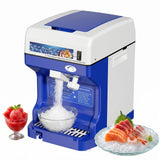 Garvee Commercial Ice Shaver & Crusher High-Performance – 300LBS/H, 500W, 500RPM – Stainless Steel Snow Cone Machine with 5L Collector – Adjustable Ice Texture – Ideal for Home, Snack Bars, Parties, Business - Blue-300 Lbs/H