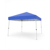 Garvee 10' × 10' Slant Leg Pop Up Canopy Tent, 8' × 8' Top, 210D Oxford UV & Water-Resistant Outdoor Gazebo with Carry Bag, Stakes, Ropes & Sandbags, Blue - Blue
